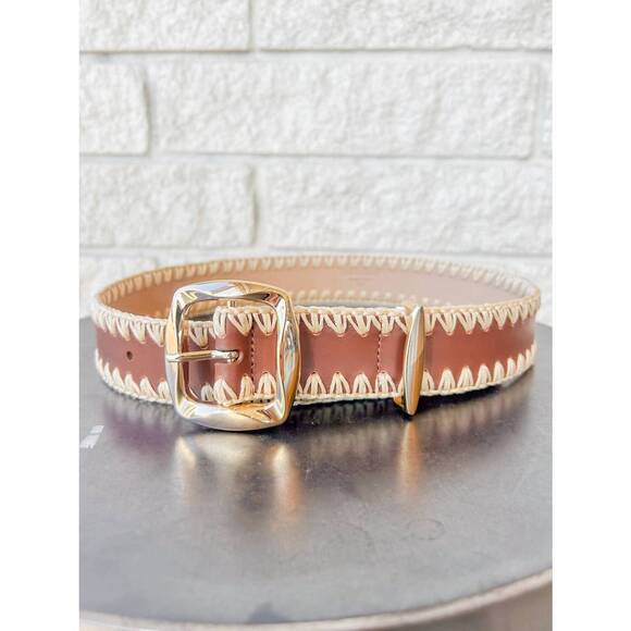 ZIMMERMANN Accessories - NEW ZIMMERMANN women's kaia leather belt in tan